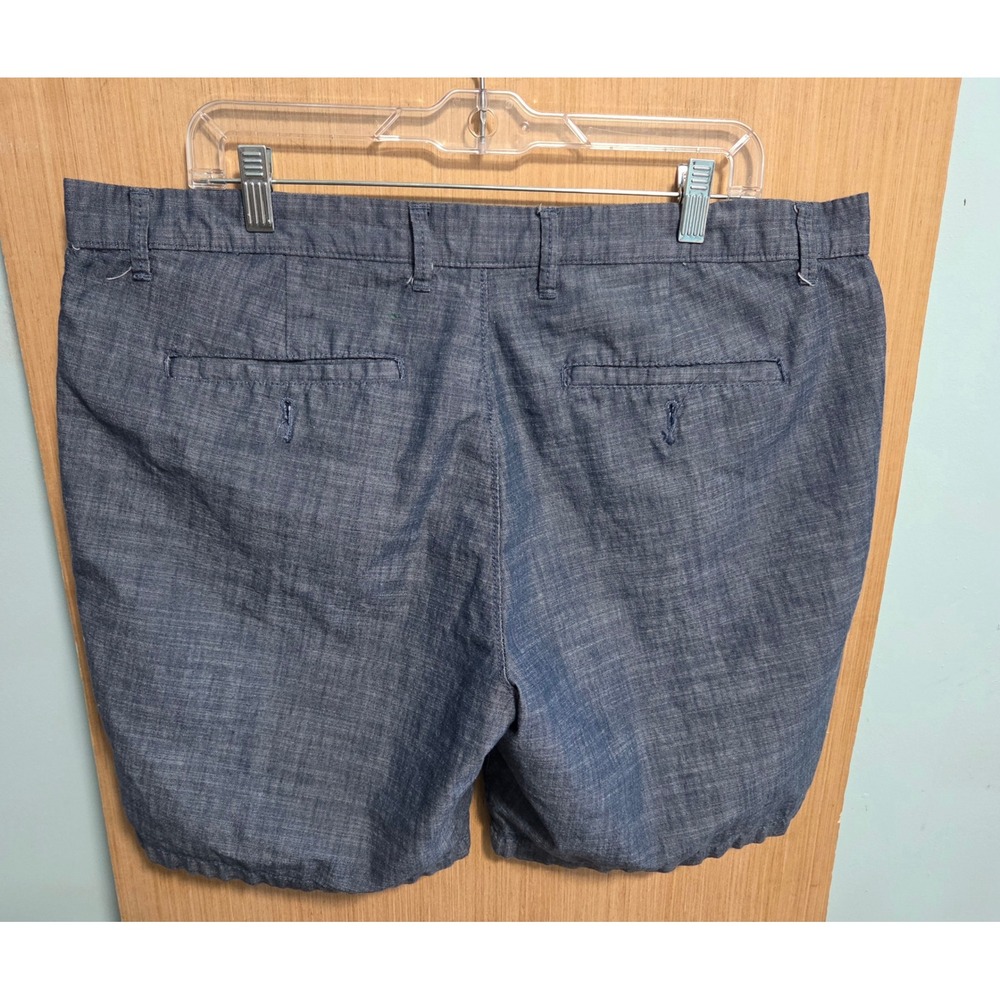 Goodfellow & Co Sz 38 Mens Every Wear Shorts Blue Chambray 100% Cotton 9 Inseam - Picture 4 of 5
